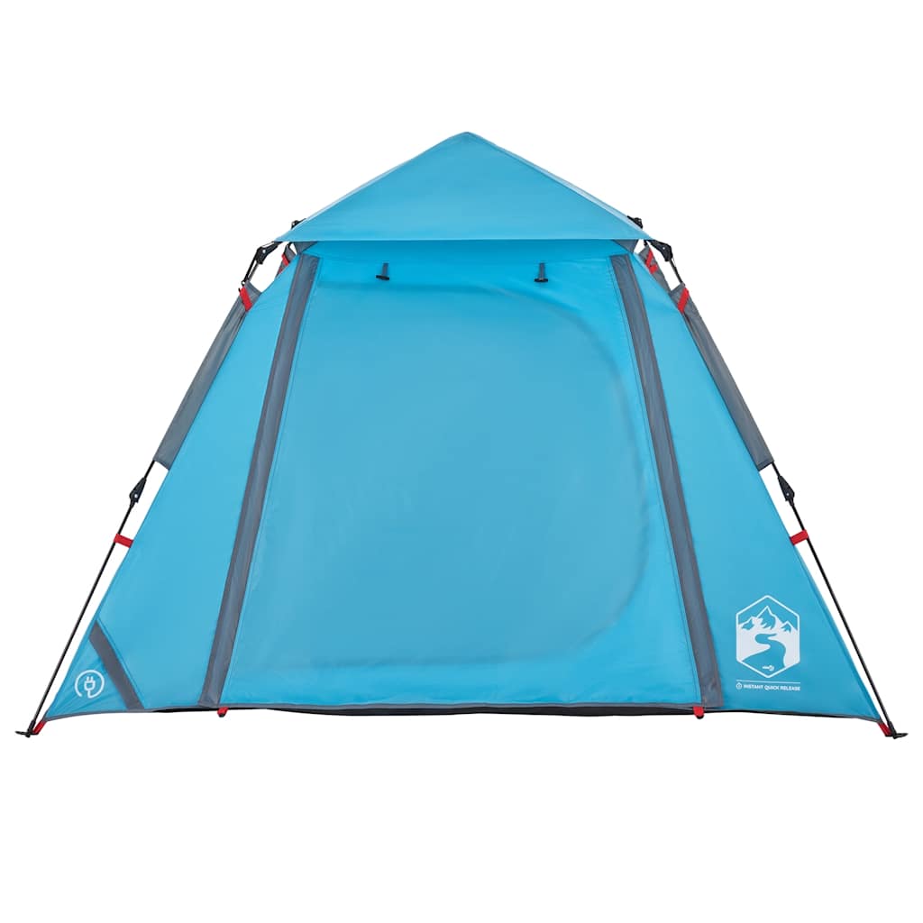 4-personers campingtelt quick-release blå