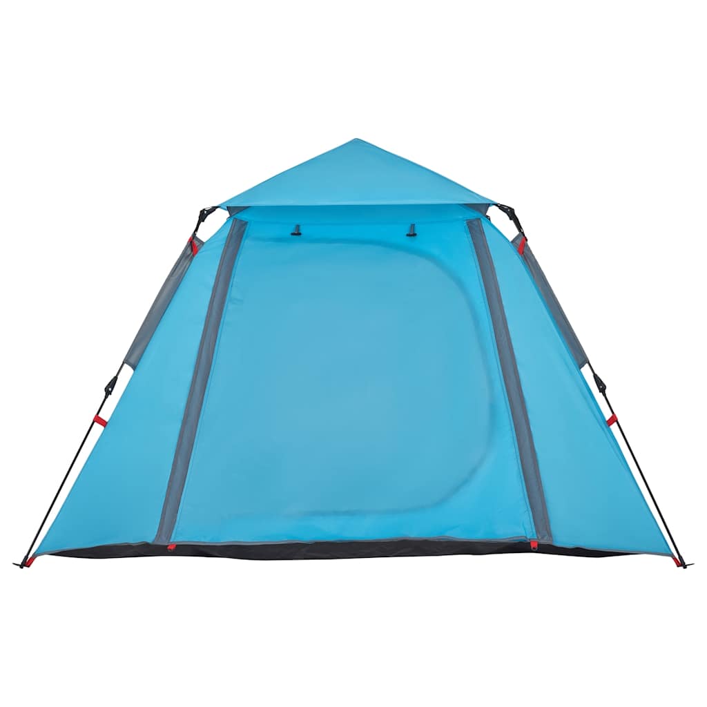 4-personers campingtelt quick-release blå