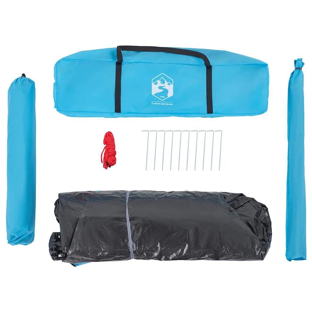 4-personers campingtelt quick-release blå