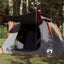 4-personers campingtelt kuppel quick-release grå og orange