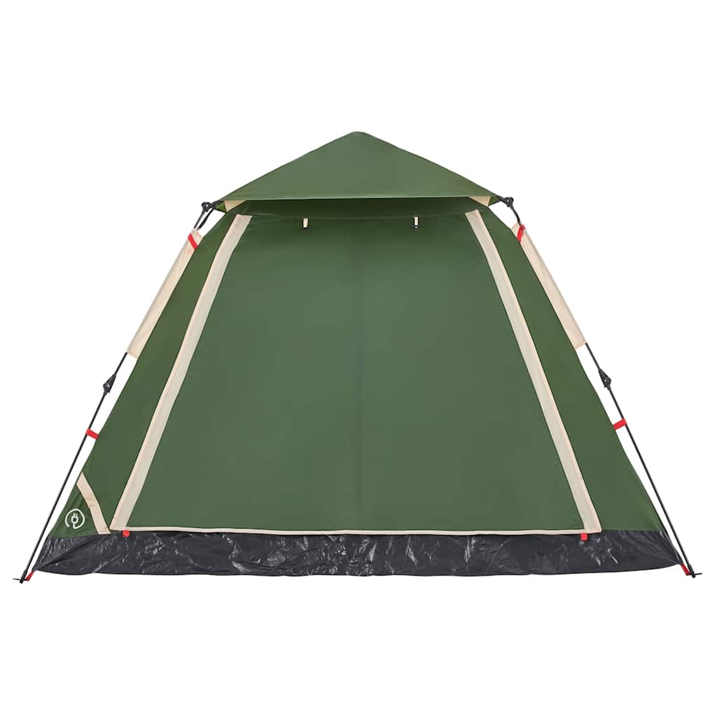 5-personers campingtelt kuppel quick-release grøn