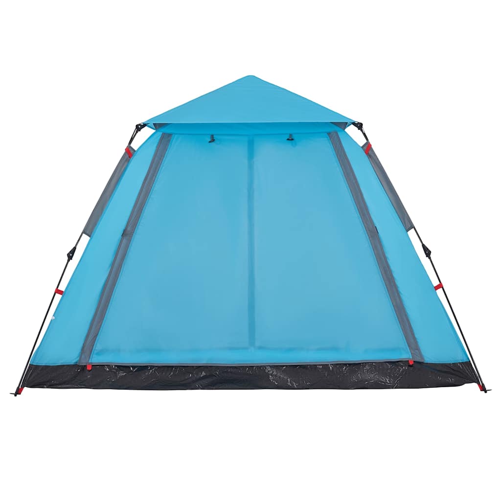5-personers campingtelt kuppel quick-release blå
