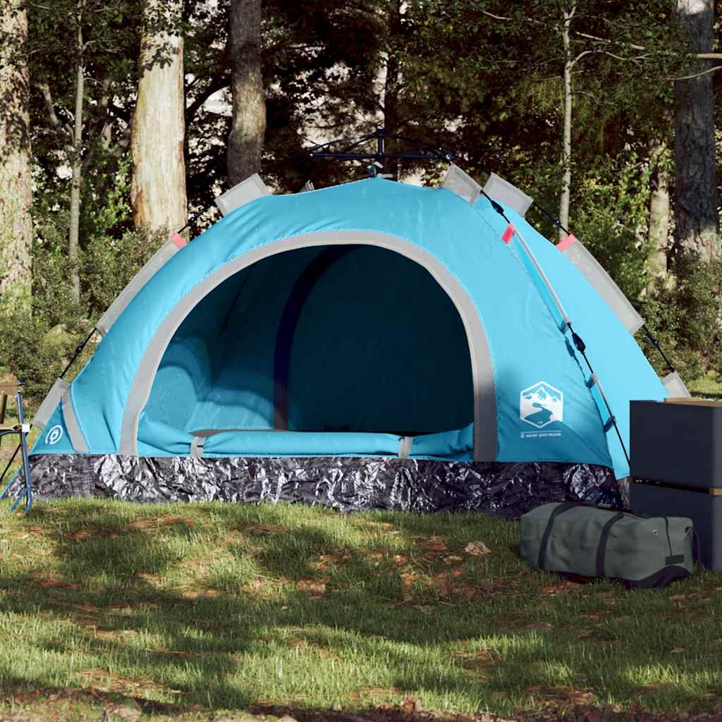 2-personers campingtelt vandtæt quick-release blå billede