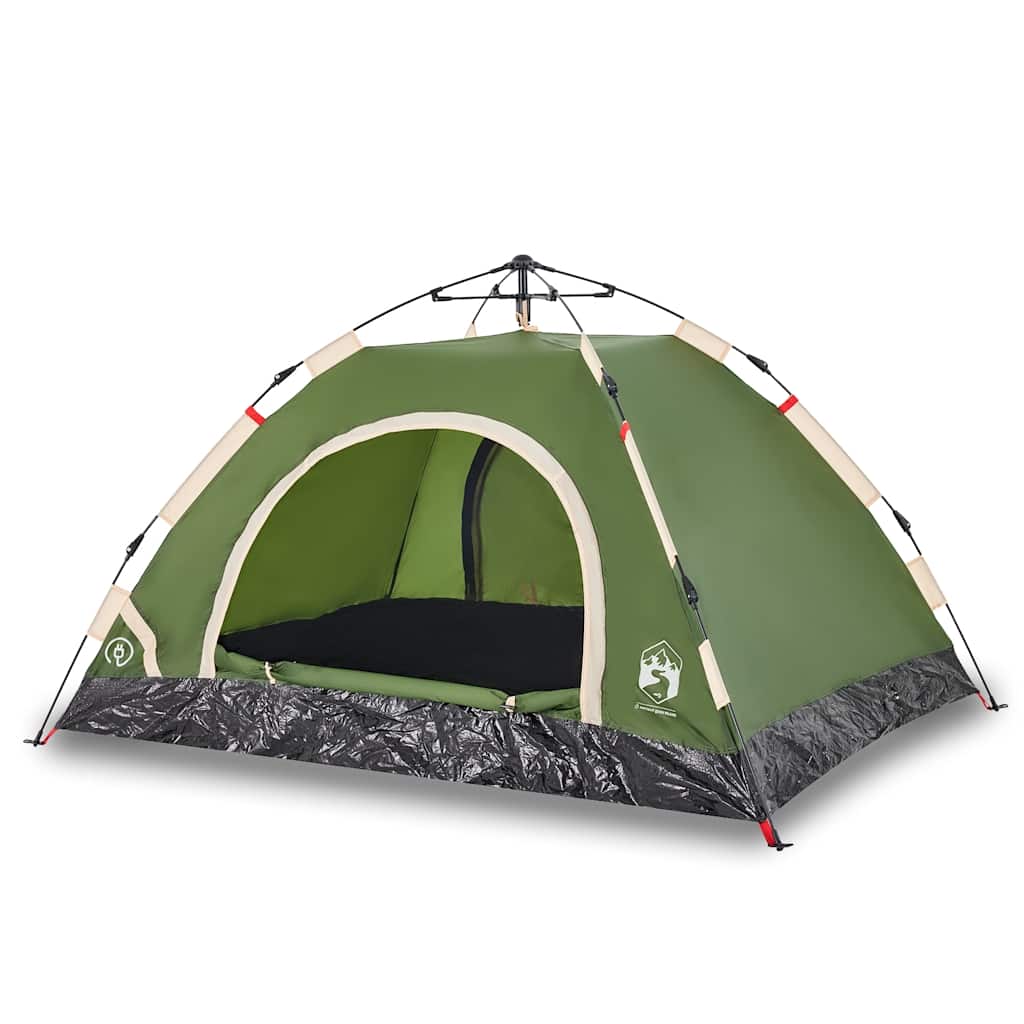 3-personers campingtelt vandtæt quick-release grøn