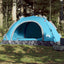 3-personers campingtelt quick-release blå