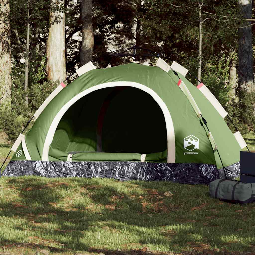 4-personers campingtelt vandtæt quick-release grøn billede