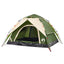 3-personers campingtelt kuppel quick-release grøn
