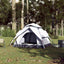 4-personers campingtelt kuppel quick-release mørklægning hvid