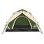 5-personers campingtelt kuppel quick-release grøn