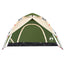 5-personers campingtelt kuppel quick-release grøn