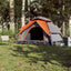 5-personers campingtelt kuppel quick-release grå og orange