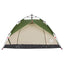 2-personers campingtelt kuppel quick-release grøn