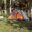 2-personers campingtelt kuppel quick-release grå og orange
