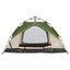 3-personers campingtelt kuppel quick-release grøn