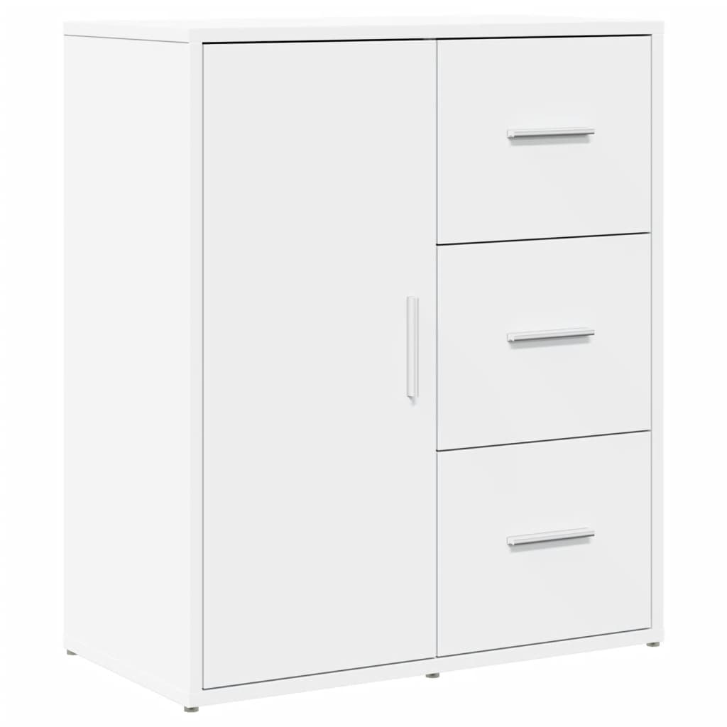 skænk 60x31x70 cm konstrueret træ hvid