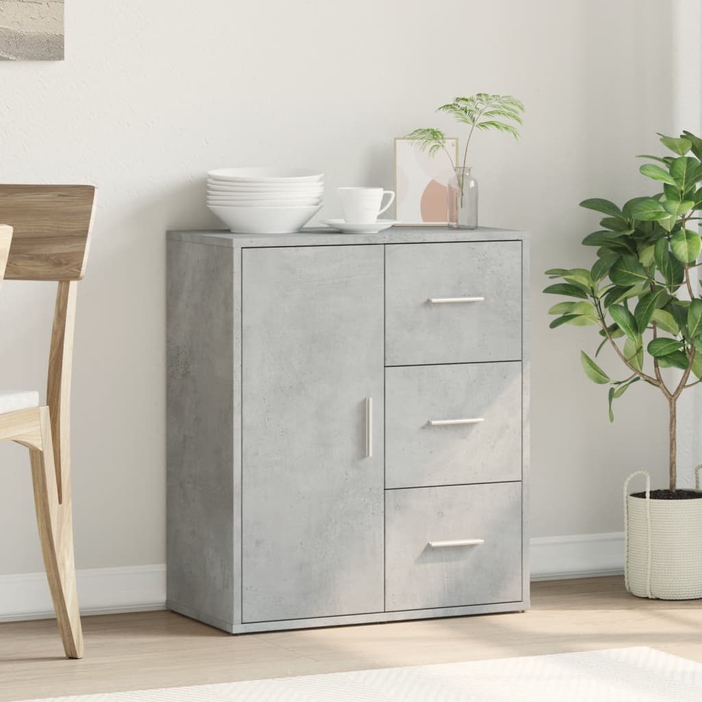 skænk 60x31x70 cm konstrueret træ betongrå