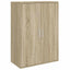 skab 60x31x84 cm konstrueret træ røget egetræsfarve