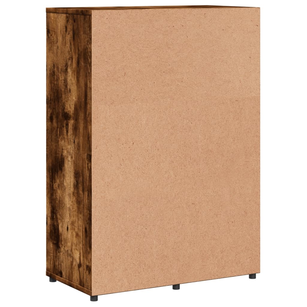 skænk 60x31x84 cm konstrueret træ røget egetræsfarve