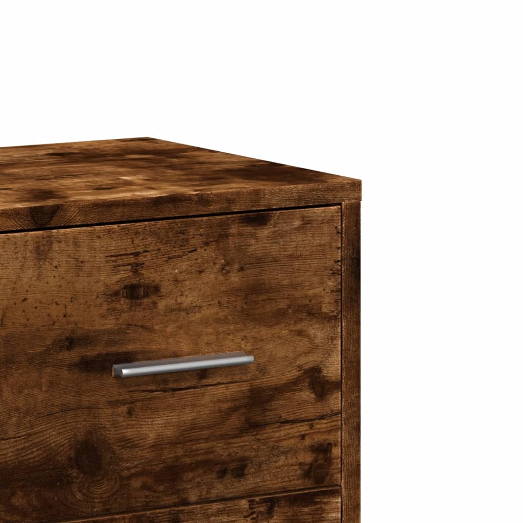 skænk 60x31x84 cm konstrueret træ røget egetræsfarve