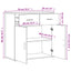 skab 79x38x80 cm konstrueret træ hvid