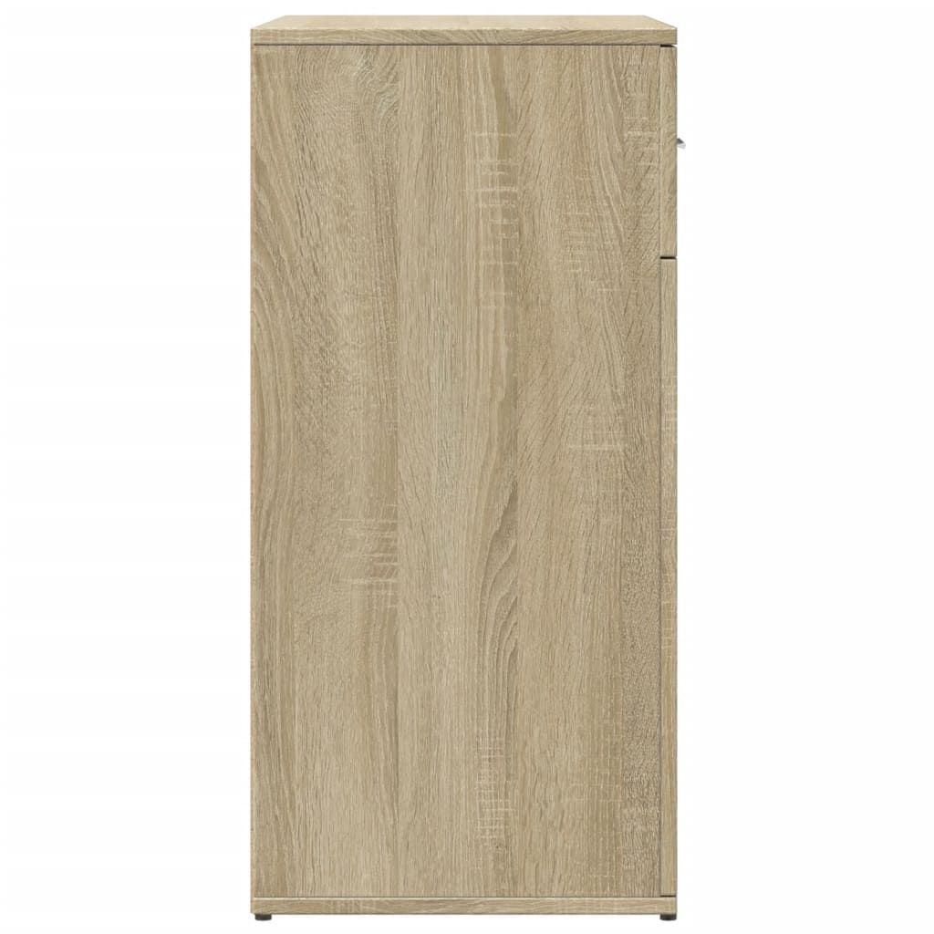 skab 79x38x80 cm konstrueret træ røget egetræsfarve