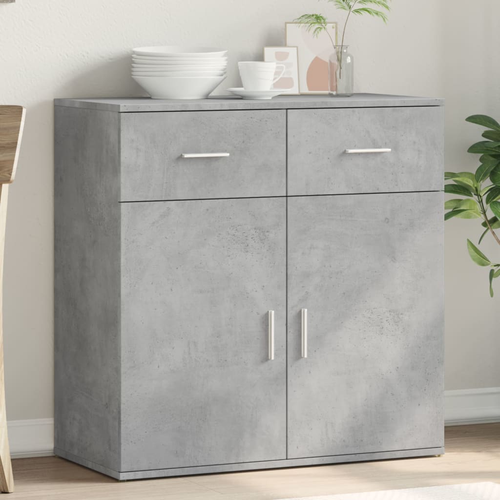 skænk 79x38x80 cm konstrueret træ betongrå