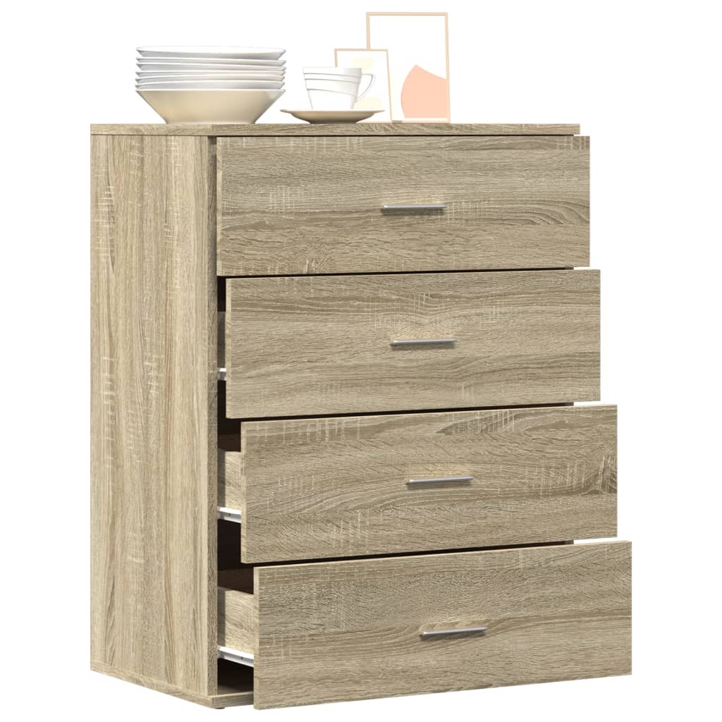 skænk 60x39x80 cm konstrueret træ sonoma-eg