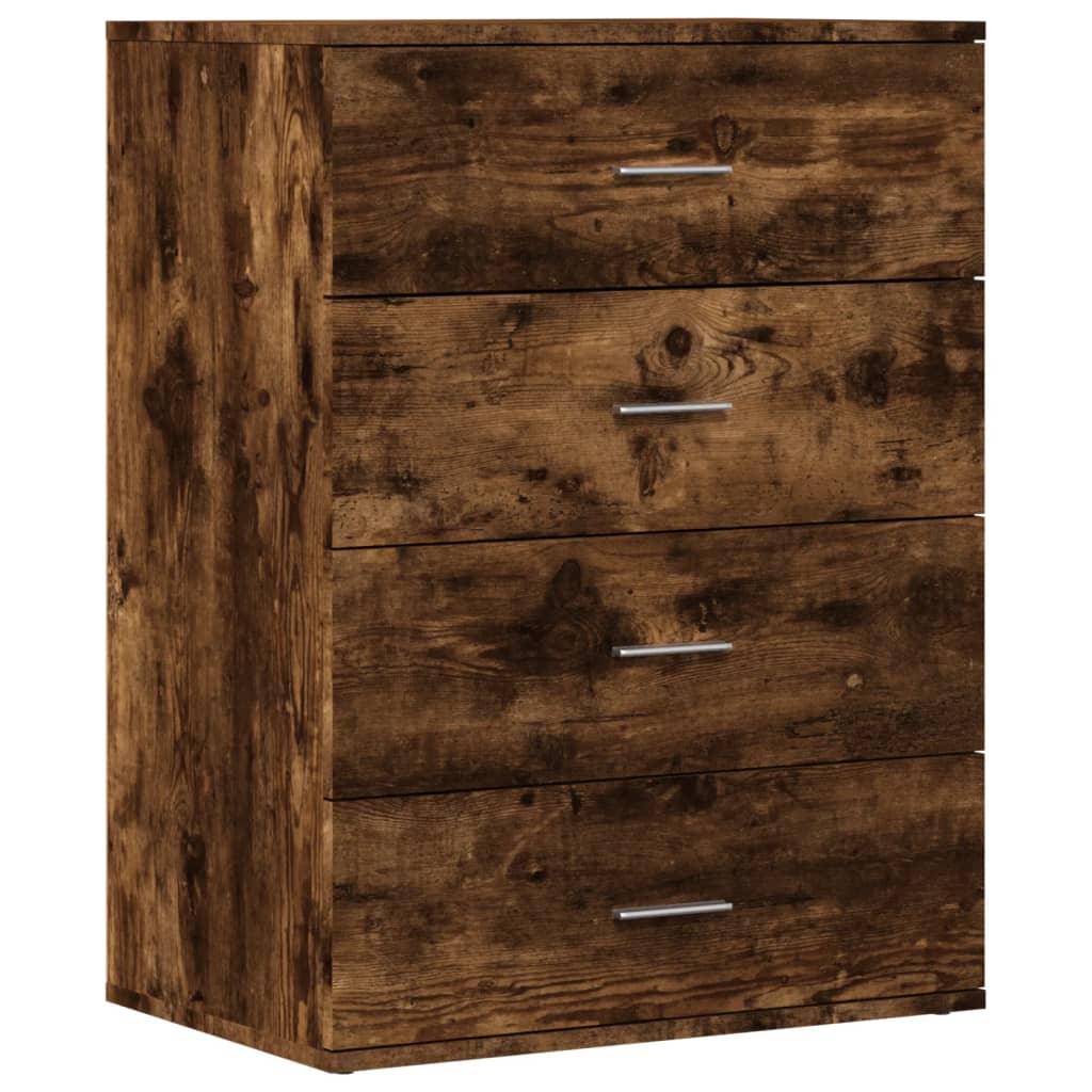 skænk 60x39x80 cm konstrueret træ røget egetræsfarve