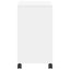 sidebord med hjul 50x30x55 cm konstrueret træ hvid