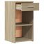 sengeborde 2 stk. 35x34x65 cm konstrueret træ sonoma-eg