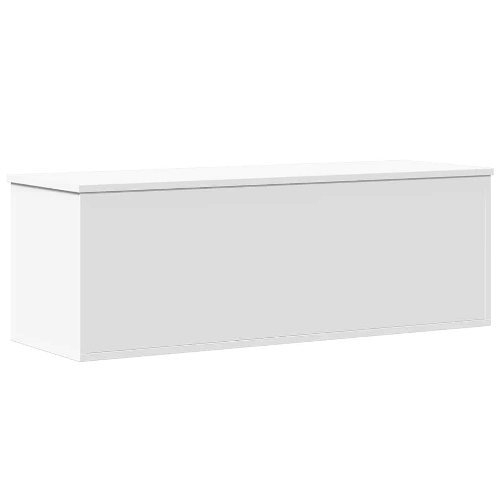 opbevaringsboks 102x35x35 cm konstrueret træ hvid