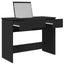 makeupbord med spejl 100x45x76 cm sort