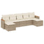 sofasæt til haven 7 dele med hynder polyrattan beige