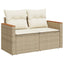 sofasæt til haven 12 dele med hynder polyrattan beige
