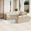 sofasæt til haven 13 dele med hynder polyrattan beige