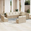 sofasæt til haven 12 dele med hynder polyrattan beige