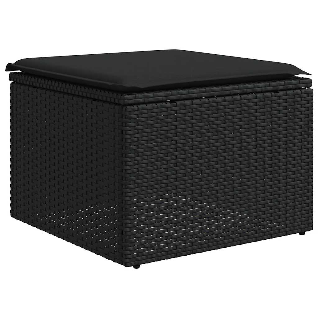 sofasæt til haven 12 dele med hynder polyrattan sort