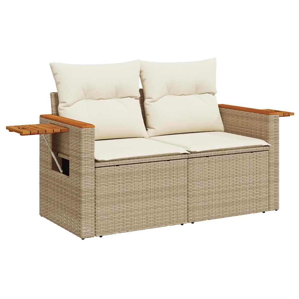 sofasæt til haven 3 dele med hynder polyrattan beige