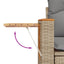 sofasæt til haven 6 dele med hynder polyrattan beige