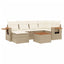 sofasæt til haven 7 dele med hynder polyrattan beige