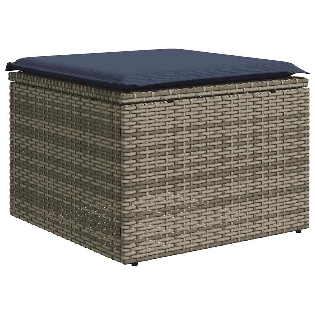 sofaesæt til haven 7 dele med hynder polyrattan grå