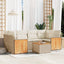 sofasæt til haven 7 dele med hynder polyrattan beige
