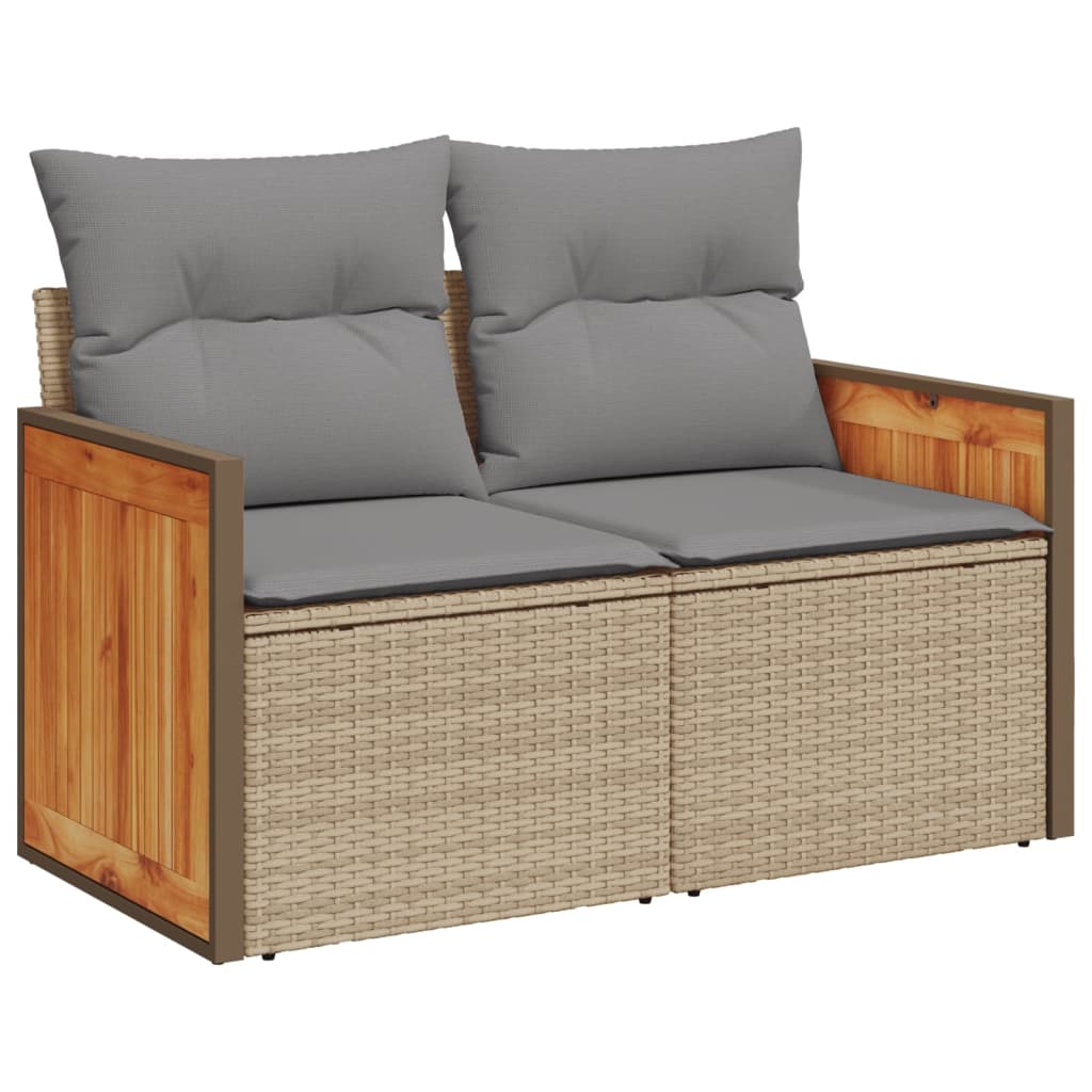 sofasæt til haven 13 dele med hynder polyrattan beige