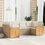 sofasæt til haven 6 dele med hynder polyrattan beige
