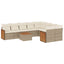 sofasæt til haven 10 dele med hynder polyrattan beige