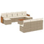 sofasæt til haven 11 dele med hynder polyrattan beige