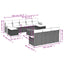 sofasæt til haven 11 dele med hynder polyrattan beige