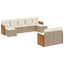 sofasæt til haven 9 dele med hynder polyrattan beige