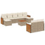 sofasæt til haven 10 dele med hynder polyrattan beige