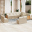 sofasæt til haven 12 dele med hynder polyrattan beige